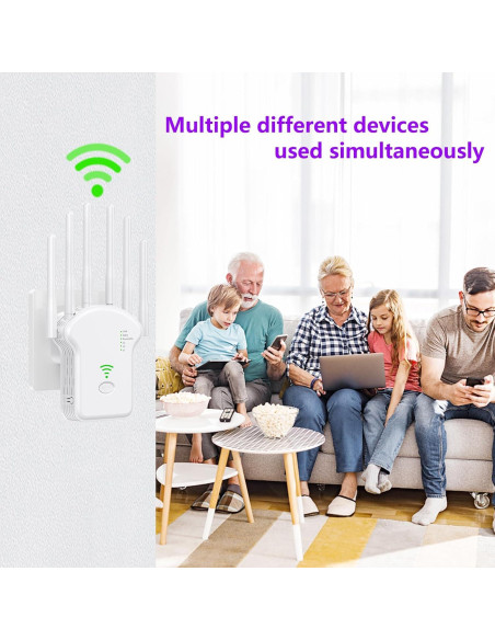 Extensor de WiFi Liaoan 2024 con 6 Antenas y Ethernet