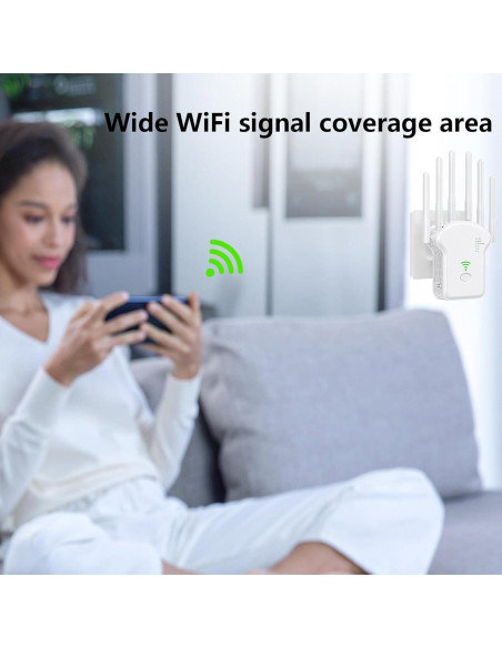 Extensor de WiFi Liaoan 2024 con 6 Antenas y Ethernet
