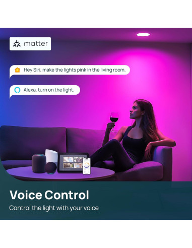Bombillas Inteligentes Linkind Matter 1200LM E26 RGBTW 2Pack