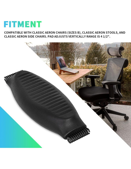 Almohadilla de Soporte Lumbar ECOTRIC para Silla Aeron Tamaño B