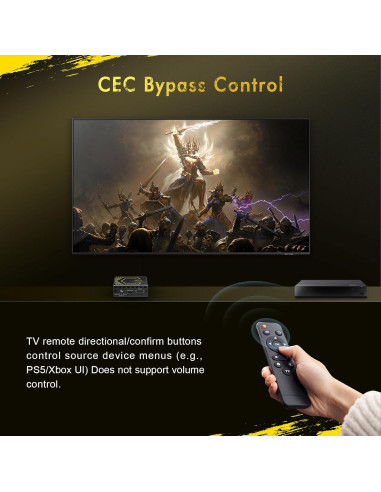 Extractor de Audio HDMI 2.1 CORSAHD 4K@120Hz eARC 7.1CH