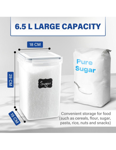 Contenedores de Almacenamiento de Alimentos Stelive 2 Piezas 6.5L