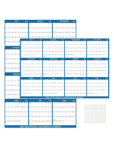 Calendario de Pared Borrable Kuraoyan 2025-2026 61x91 cm