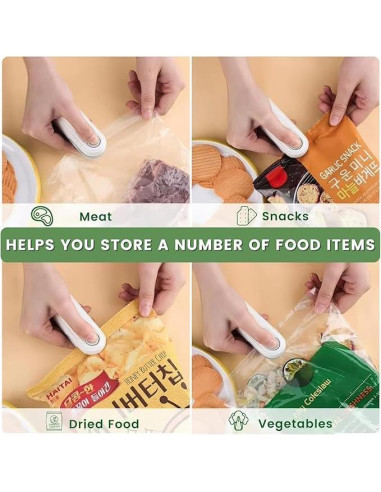 Mini Sello de Bolsas SJJGWW 2 en 1 Cortador y Sellador