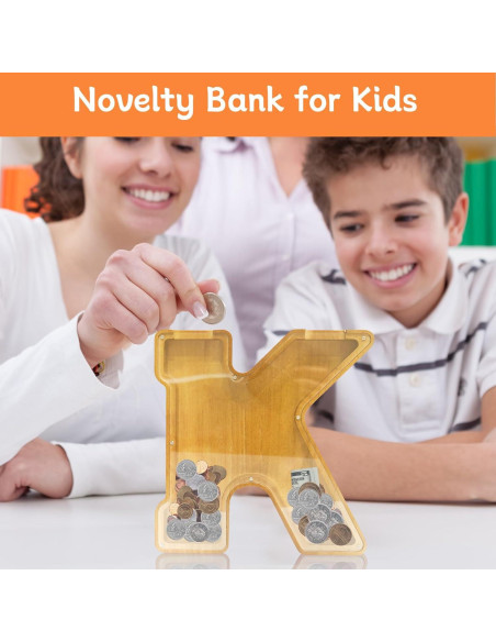 Alcancía de Letras de Madera ANOTION 22.86 cm para Niños