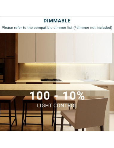 Kit de Iluminación LED Bajo Gabinete Parmida 30.48 cm 42W 5CCT