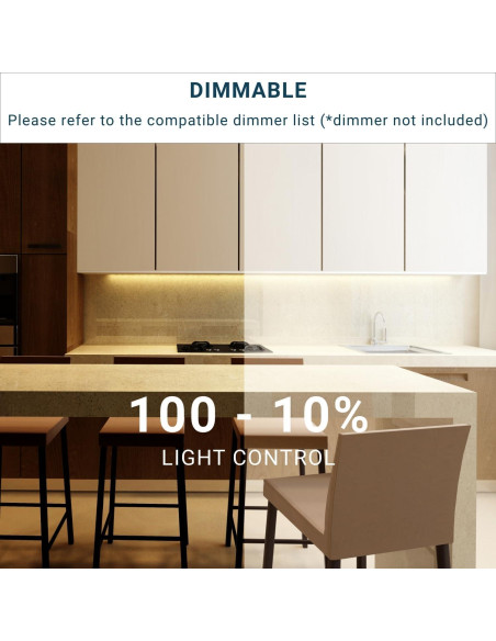 Kit de Iluminación LED Bajo Gabinete Parmida 30.48 cm 42W 5CCT