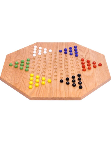 Juego de Mesa Damas Chinas Madera Roble AmishToyBox 48 cm