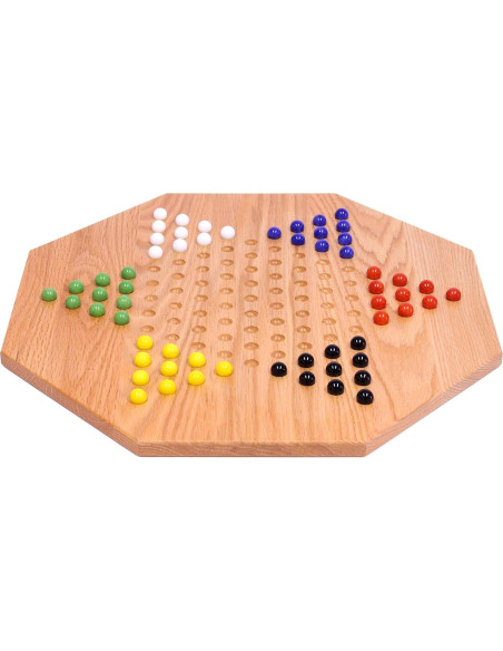 Juego de Mesa Damas Chinas Madera Roble AmishToyBox 48 cm