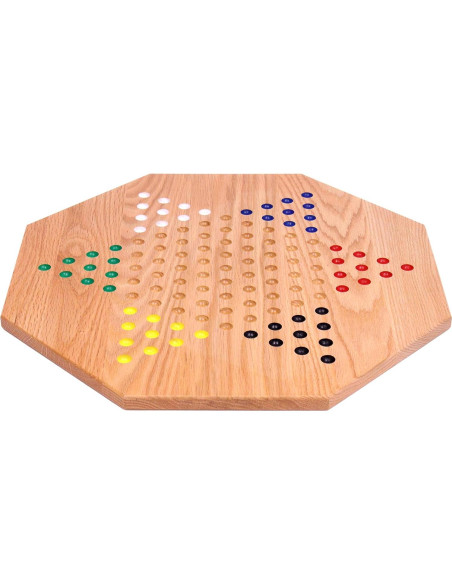 Juego de Mesa Damas Chinas Madera Roble AmishToyBox 48 cm