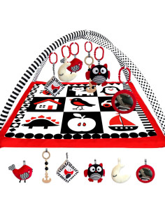 Alfombrillas de Juego para Bebés QUOKKA - Paquete de 2 - Alto Contraste ABC Oceánico 2