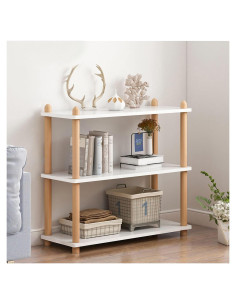 Estante de Madera IOTXY 3 Niveles Blanco Estantería Abierta
