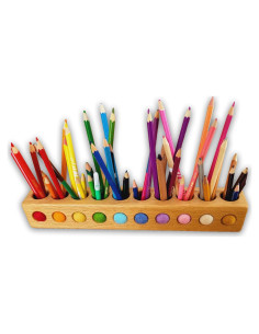 Soporte de Lápices de Madera Personalizado para Escritorio