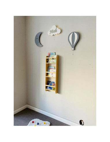 Estantería Infantil Montessori de Madera Sólida 3 Niveles 61 cm