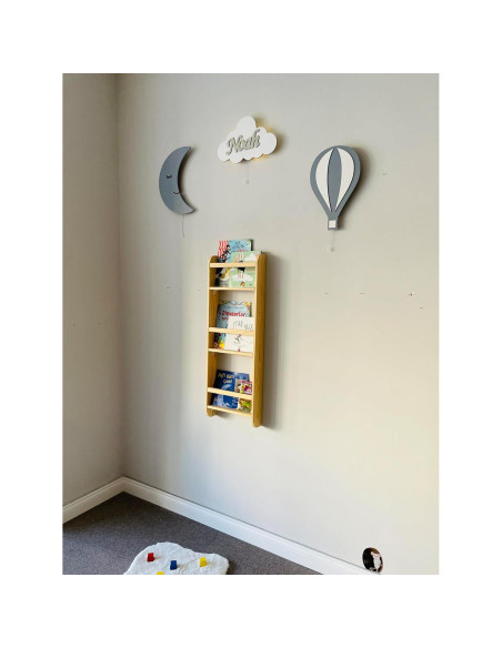 Estantería Infantil Montessori de Madera Sólida 3 Niveles 61 cm