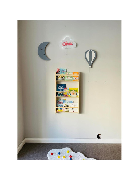 Estantería Infantil Montessori de Madera Sólida 3 Niveles 61 cm