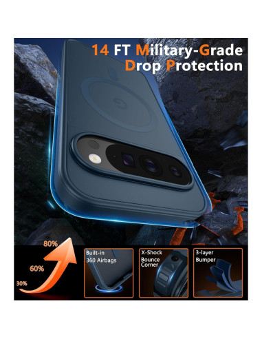 Funda Magnética FNTCASE para Google Pixel 9 Pro XL Azul