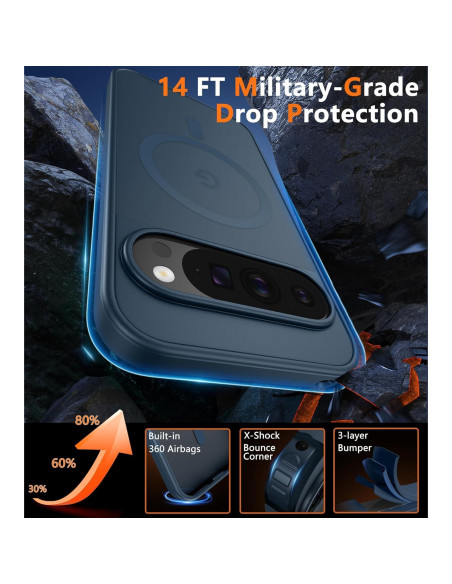Funda Magnética FNTCASE para Google Pixel 9 Pro XL Azul Funda Magnética FNTCASE para Google Pixel 9 Pro XL Azul