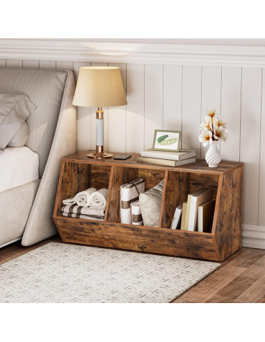 Cubículo de Almacenamiento de Juguetes HOOBRO 3 Estantes 80x30 cm