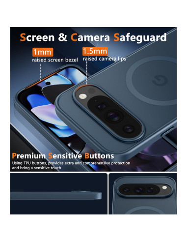 Funda Magnética FNTCASE para Google Pixel 9 Pro XL Azul