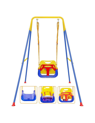 Columpio 3 en 1 FCOUMY para Niños Pequeños - Jardín e Interior