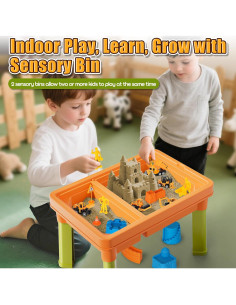 Mesa Sensorial Castillo Lehoo con 1.18kg de Arena y 6 Camiones 2