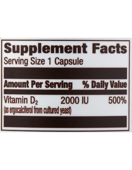 Vitamina D2 2000 UI Vegana Amazon Elements 65 Cápsulas Vitamina D2 2000 UI Vegana Amazon Elements 65 Cápsulas