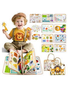 Juguete Busy Board Montessori Aurasys 9 en 1 para Niños