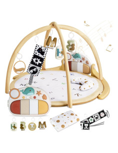 Alfombra de Juego ANGELBLISS con Piano y 5 Juguetes 88x88cm