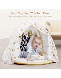 Alfombra de Juego ANGELBLISS con Piano y 5 Juguetes 88x88cm 2