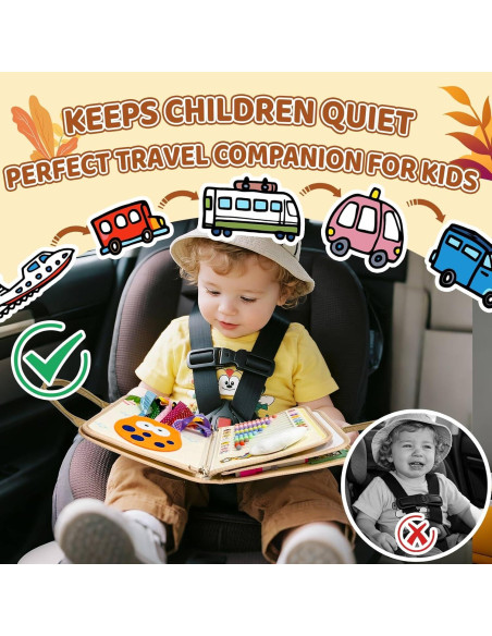 Juguete Busy Board Montessori Aurasys 9 en 1 para Niños