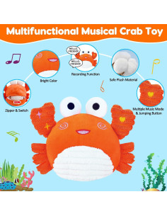 Juguete Musical Cangrejo Tsomtto para Bebés 0-18 Meses 2