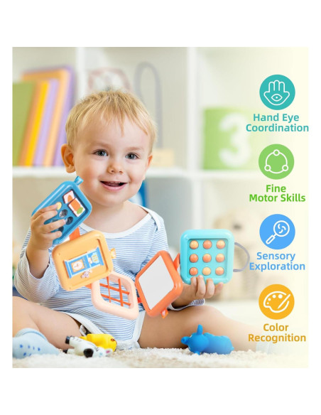 Tablero Ocupado Montessori MTTIERY 10x10 cm para Niños 18 meses