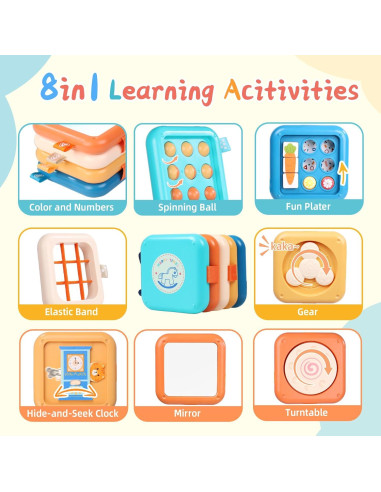 Tablero Ocupado Montessori MTTIERY 10x10 cm para Niños 18 meses