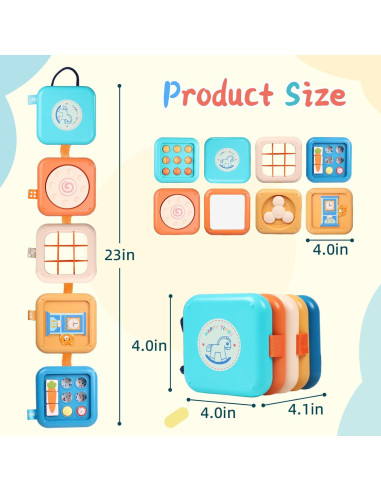 Tablero Ocupado Montessori MTTIERY 10x10 cm para Niños 18 meses