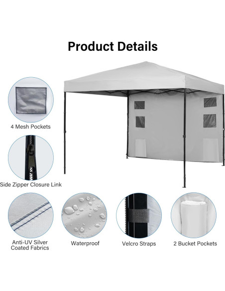 Paredes Laterales para Canopy MALOROY 3 Paneles 304.8x193 cm