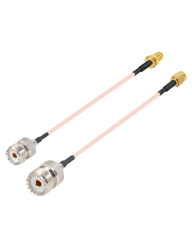 Adaptador UHF a SMA Exgoofit 15cm para Radios y Antenas