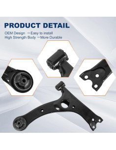 Conjunto de brazos de control inferior delantero KUIPERAUTO 4 piezas 2