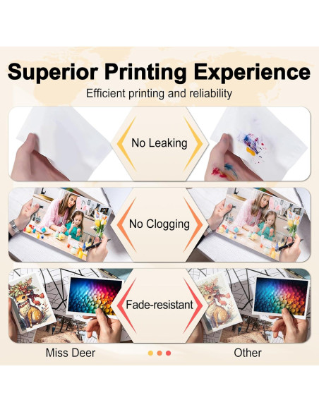 Cartuchos de tinta Miss Deer LC404 para impresora Brother 4-Pack