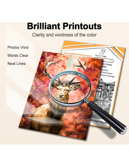 Cartuchos de tinta Miss Deer LC404 para impresora Brother 4-Pack