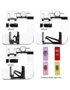 Juego de pies prensores de dobladillo enrollado AMZTKDIY 3 tamaños 2