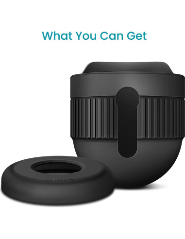 Funda de Silicona Fintie para Nest Cam Batería 2021, Negra