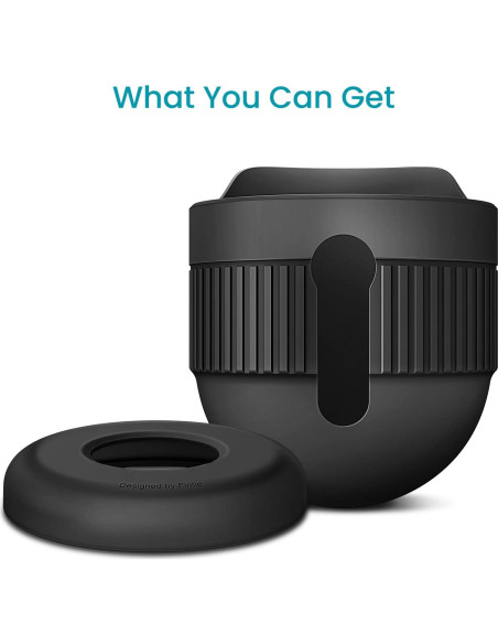 Funda de Silicona Fintie para Nest Cam Batería 2021, Negra