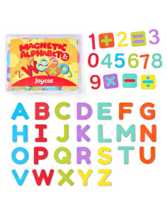 Letras y Números Magnéticos de Madera JoyCat - Set Educativo 63 PCS