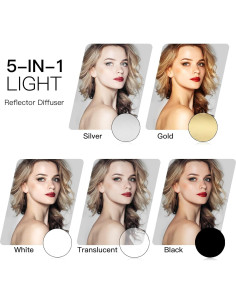 Reflector de Luz 5-en-1 Godox 110cm Plegable con Clip y Bolsa 2