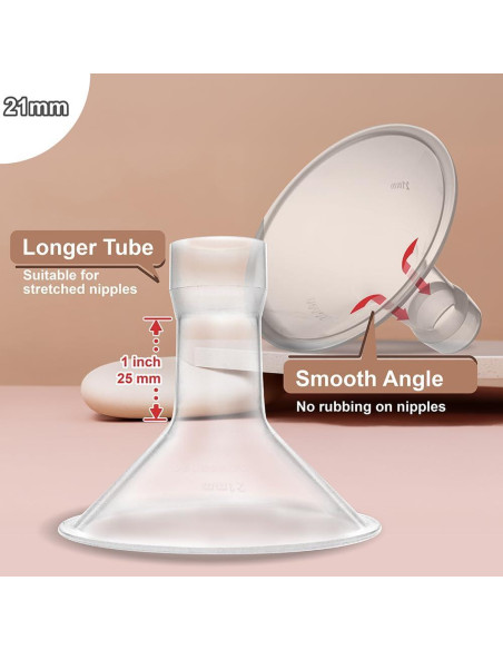 Flange de 21mm Nenesupply para Extractores Medela - 2 Piezas