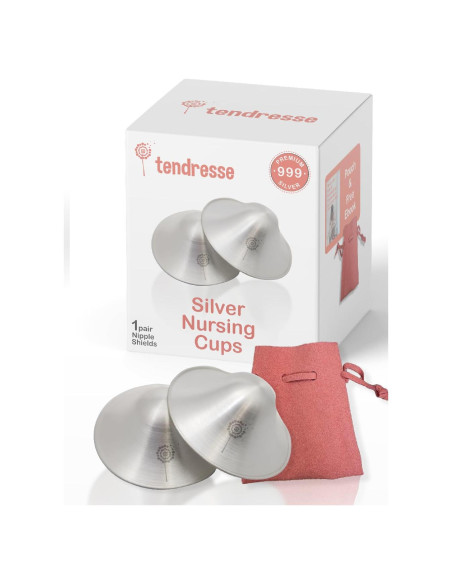 Copas de Lactancia de Plata Pura 999 - Escudos de Pezón Reutilizables