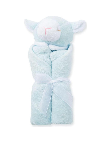 Manta de Viaje Angel Dear Cordero Azul 33x33cm Microfibra