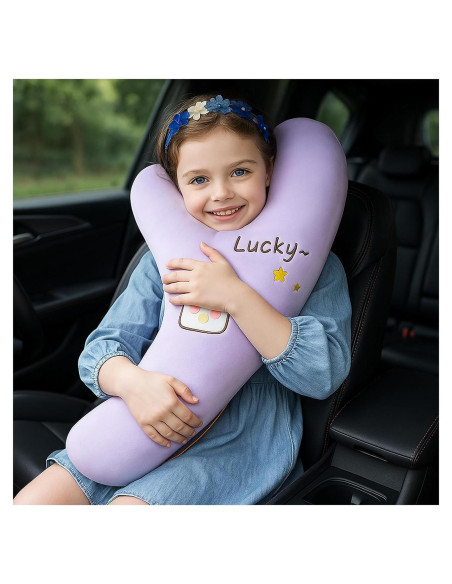 Almohada de Viaje para Niños Auvstar Forma de Y Púrpura