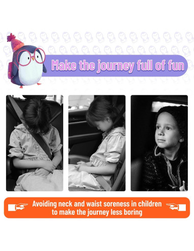 Almohada de Viaje para Niños Auvstar Forma de Y Púrpura